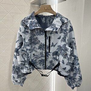 Dioriviera Jacket Blue and White Dior Oblique Jacquard Technical Taffeta | DIOR